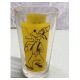 1960s Disney Goofy Pluto tumbler glass