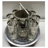 Mid century modern spinning bar-missing 1 glass