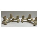 Mid century modern candelabra set