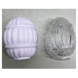 Antique glass bird feeders for cages