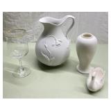 Lenox, MMA Pitcher, Tiffany Gallery & Napco pieces