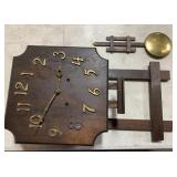 Antique National Clock Co clock & parts 23x13x4