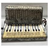 Antique Troubador accordian & case-works!