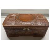 Antique wood jewelry box