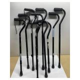 9 Black Walking Canes