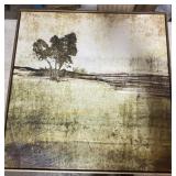 Framed print on canvas-25x25"
