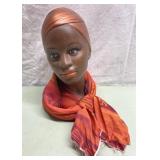 BEAUTIFUL ceramic head piece-missing 1 earring