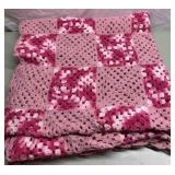 Vintage crocheted throw blanket