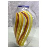 Art Glass Striped Vase