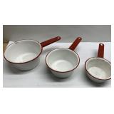 Antique enamelware pans