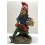 Vintage Cement Garden Gnome 18" tall