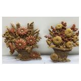 1975 molded plastic flower baskets