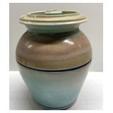 Antique Crock cookie jar  with Lid-18"