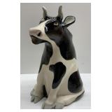 Vintage Cow planter 11" tall