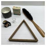 Antique brush, eye cleaner, mug more