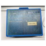 Retro Denim Butt Realistic portable record player-