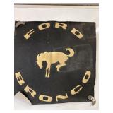 Vintage Ford Bronco upholstery piece 19x19in