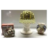 Vintage checkerboard New York hat, Christmas, more