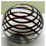 Art Glass Paperweight- Swirl Accent