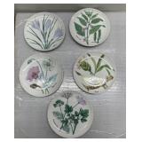 Vintage Shafford Botanical Herb Spice Lunch Plates
