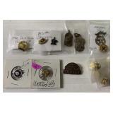 Antique buttons, pins, more incl Masonic