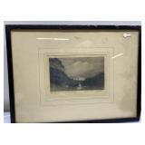 SIGNED antique Malcolm Scott piece 13x17