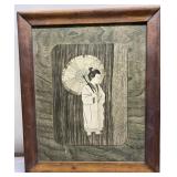 Antique Metal San Toy American Art Works framed