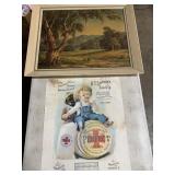 Antique hard board print 21x25 & Poster 16 x 20"
