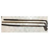 Antique golf clubs