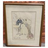 Vintage 15"x18" Framed Artwork