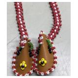 Vintage Indian moccasin beaded necklace