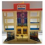 Vintage toy car parking garage