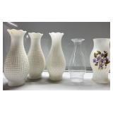 Antique & vintage oil lamp shades incl hobnail