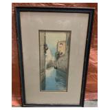 19"x12" Framed Painting Lithograph