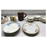 Antique pieces-Weller Pottery, salt & pepper, more