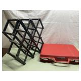 Samsonite empty retro red brief case & Collapsable