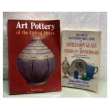 Reference books-Art pottery, depression glass