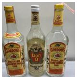 Bottles of gin & rum-no shipping