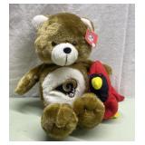 NFL Rams bear with tag & cardinal plush