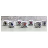 Vintage TINY 1" NHL Stanley Cup porcelain mugs