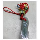 Jade (?) pendant necklace