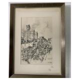 SIGNED Lombard St San Francisco piece 11 x 15