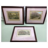SIGNED Wallace Nutting framed prints