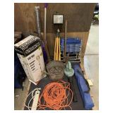 Cords, Halogen Stand Work Light, leaf blower, more