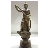 RARE Henri Tremo fireman bronze piece-13" tall