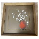 Framed vintage art piece-17x17"