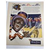 1945 The Etude Magazine w/ Black Americana ad