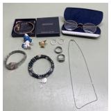 Antique glasses, jewelry, Smurf toy more (Small)