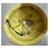 Antique Splatter Design Crock Bowl