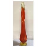 Vintage Amberina stretch glass vase 16' tall Vintage Amberina stretch glass vase 16' tall